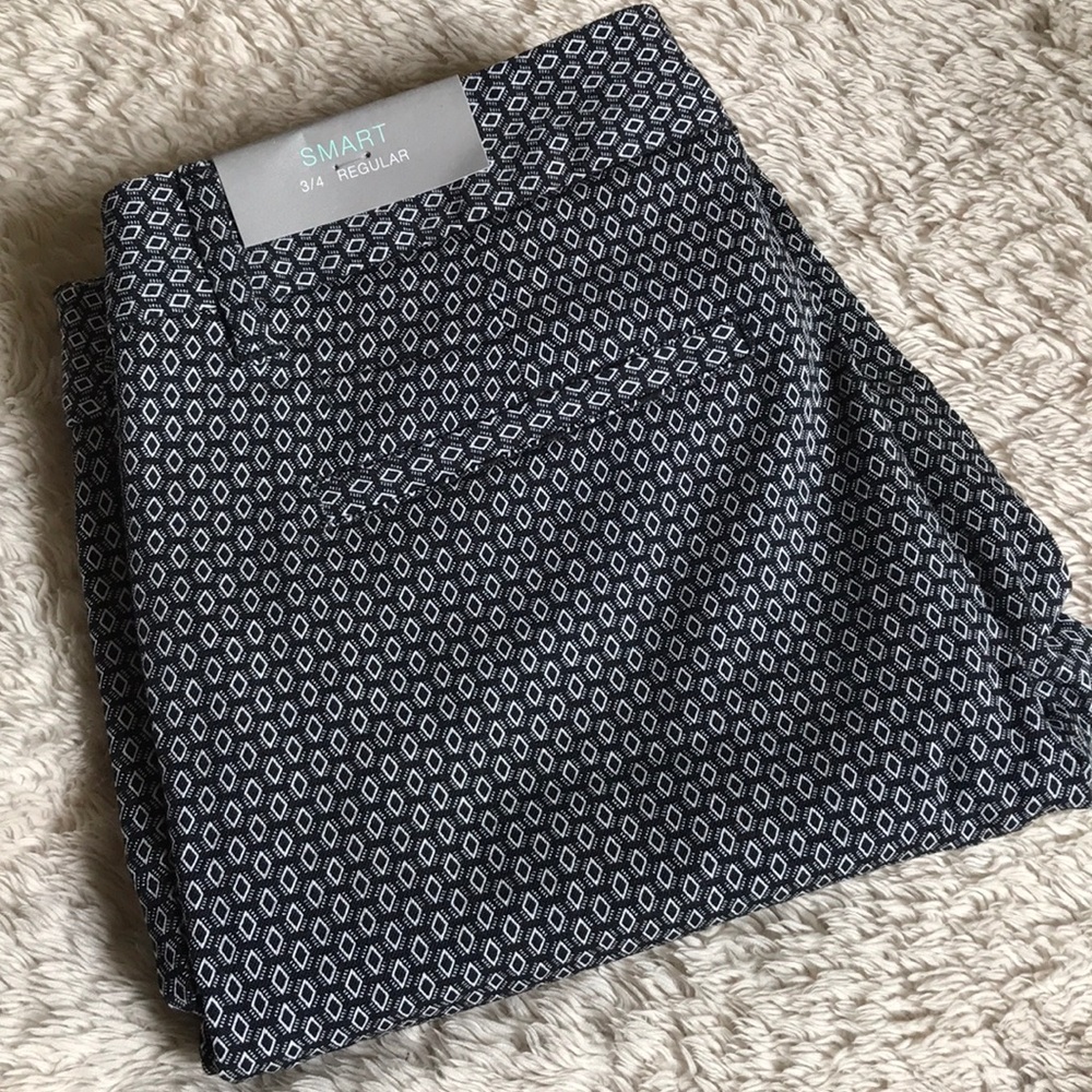 Maurices Black & White Diamond Print Dress Pants